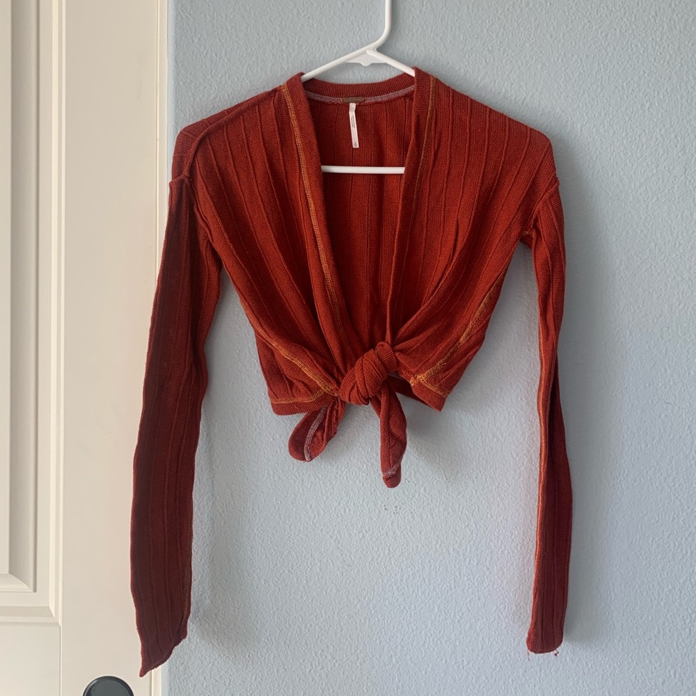 Free People sweater tie top